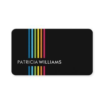 MODERN MINIMAL colorful cute rainbow stripe black