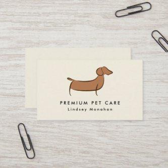 Modern Minimal Dachshund Dog Pet Care