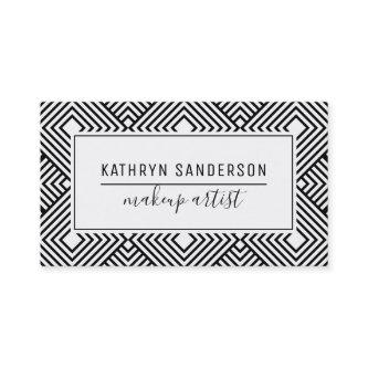 MODERN MINIMAL DIAMOND pattern simple black white