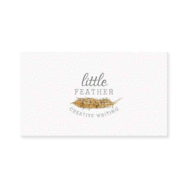 Modern, Minimal & Elegant Gold Feather