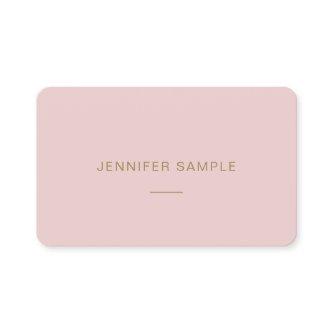 Modern Minimal Elegant Pink Gold Text Template