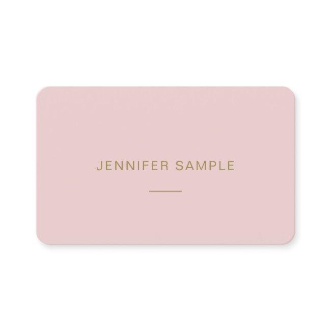 Modern Minimal Elegant Pink Gold Text Template