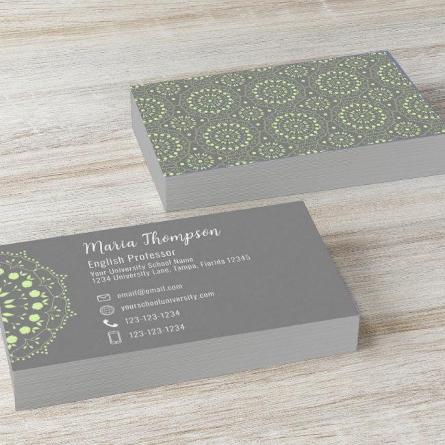 Modern Minimal Elegant Simple Chic Grey Green