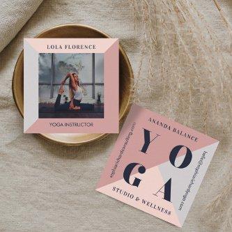 Modern Minimal Geometrical Bold Yoga Studio Photo Square