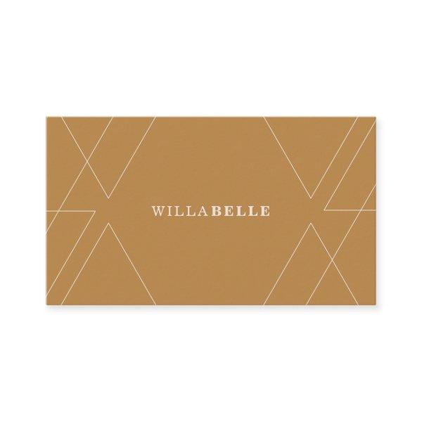 Modern Minimal Geometrical Pattern Caramel & Tan