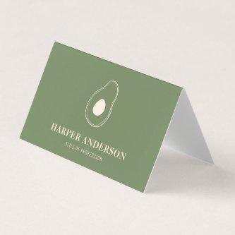 Modern Minimal Green Avocado Professional