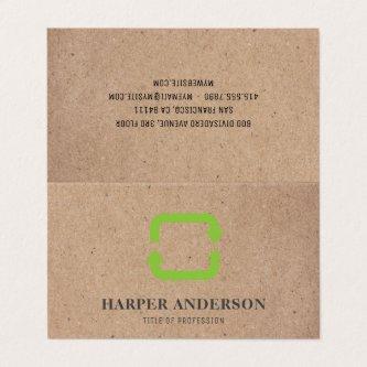 Modern Minimal Green Eco Recycle Professional