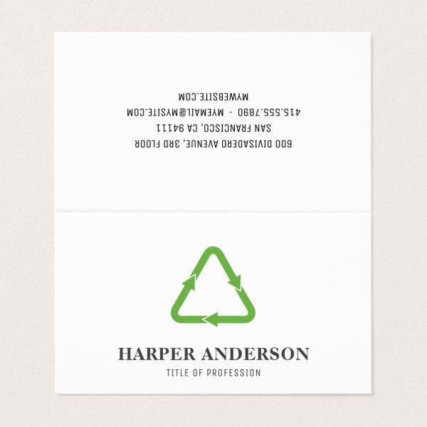 Modern Minimal Green Eco Recycle Professional