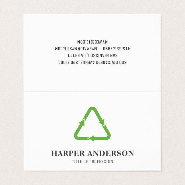 Modern Minimal Green Eco Recycle Professional
