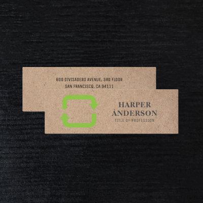 Modern Minimal Green Eco Recycle Professional Mini