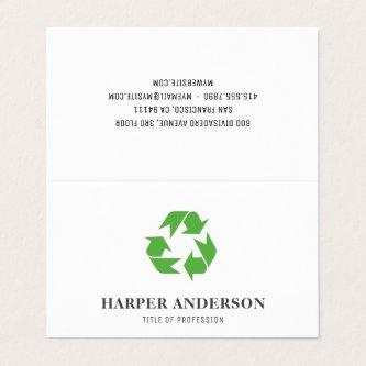 Modern Minimal Green Eco Recycling Professional