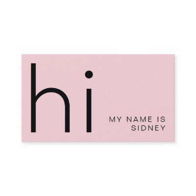 Modern minimal Hi - my name is design