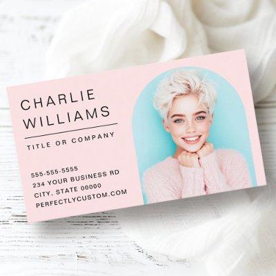 Modern minimal light pink arch photo frame
