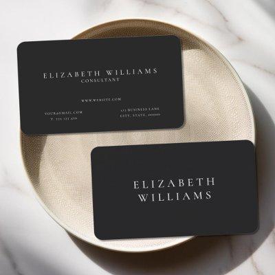 Modern Minimal Matte Black Professional