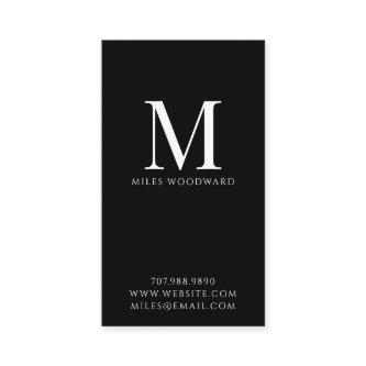 Modern Minimal Monogram Black Vertical