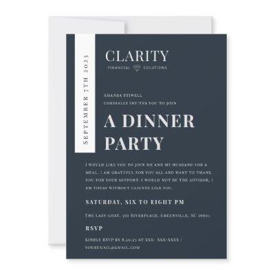 Modern Minimal Navy Kraft Conference Event Logo Invitation