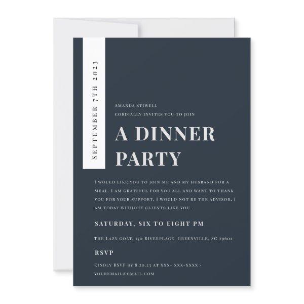Modern Minimal Navy Kraft Conference Event Logo Invitation