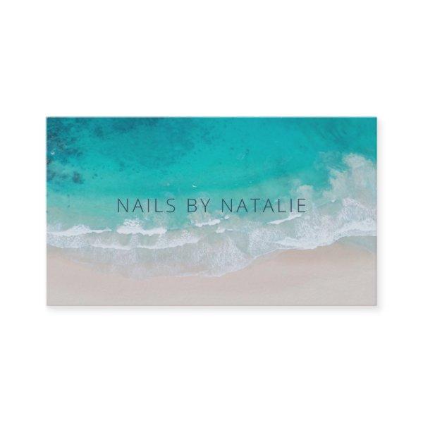 Modern minimal ocean beach typography chic