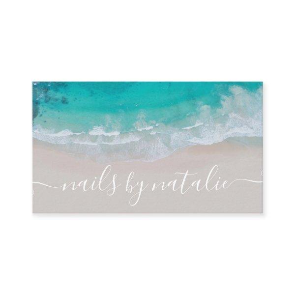 Modern minimal ocean beach typography chic