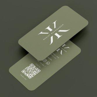 Modern Minimal Professional Monogram Logo K Sage
