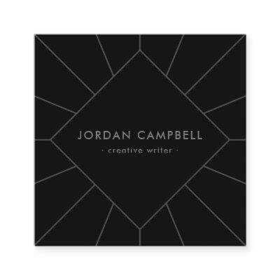 Modern minimal radial geometric black square