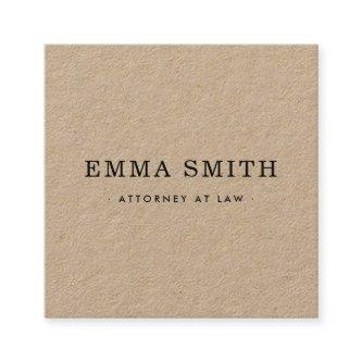 Modern minimal rustic Kraft paper Square