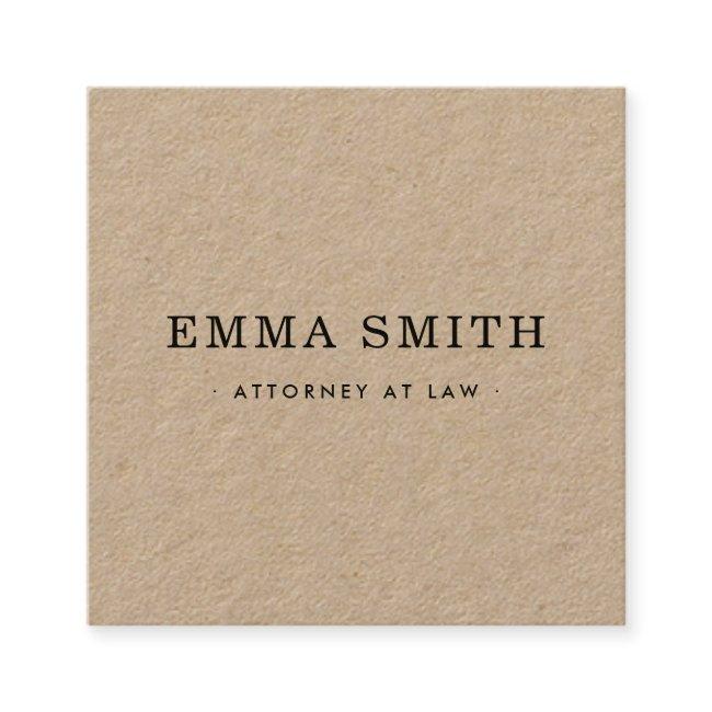 Modern minimal rustic Kraft paper Square