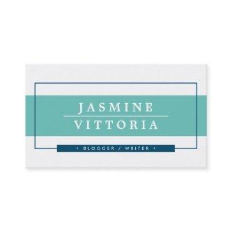 MODERN MINIMAL simple border jade band navy