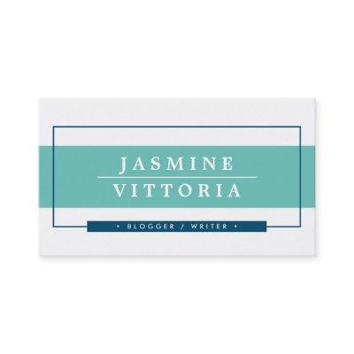 MODERN MINIMAL simple border jade band navy