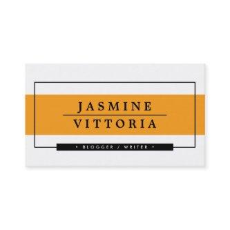 MODERN MINIMAL simple border orange band black