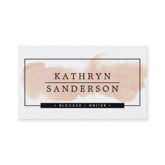 MODERN MINIMAL simple border pale pink brush marks