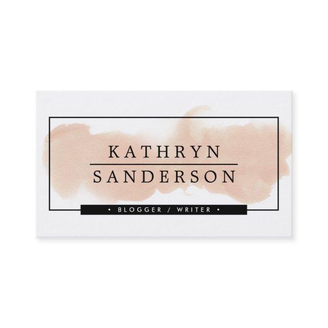 MODERN MINIMAL simple border pale pink brush marks