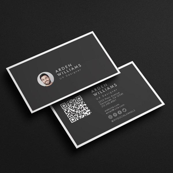 Modern Minimal Simple Professional QR code Photo