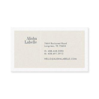 Modern Minimal Soft Beige & White Typographic
