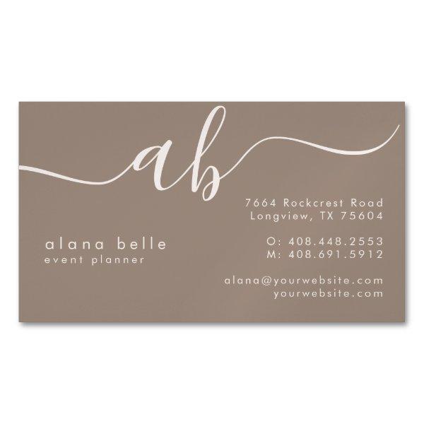 Modern, Minimal & Sophisticated Script Monogram  Magnet