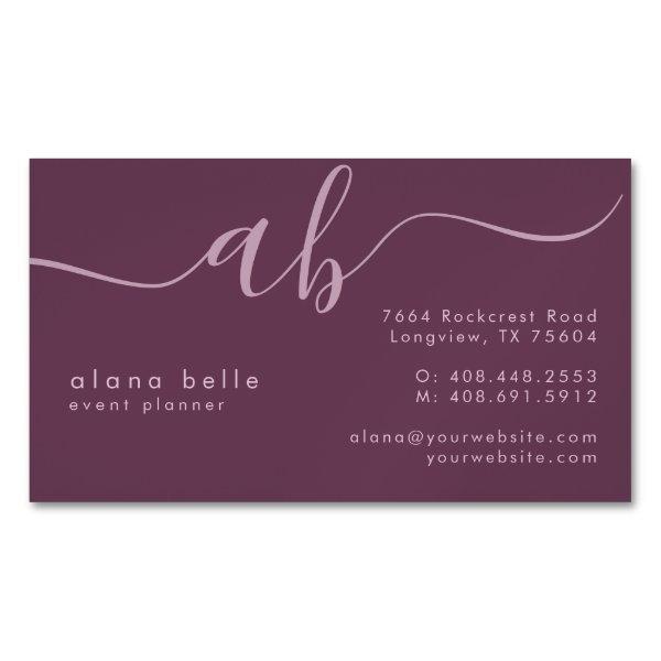 Modern, Minimal & Sophisticated Script Monogram  Magnet