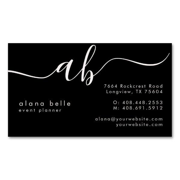 Modern, Minimal & Sophisticated Script Monogram  Magnet
