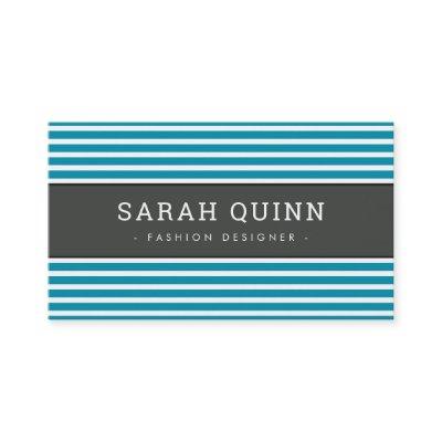 MODERN MINIMAL STRIPE aqua blue dark gray white