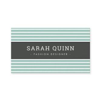 MODERN MINIMAL STRIPE mint dark gray white type