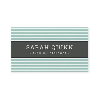 MODERN MINIMAL STRIPE mint dark gray white type