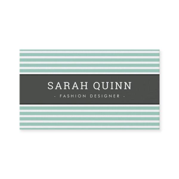 MODERN MINIMAL STRIPE mint dark gray white type