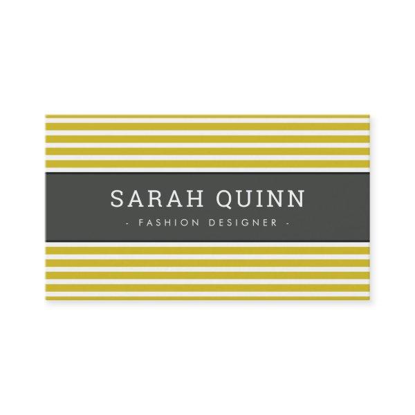 MODERN MINIMAL STRIPE mustard charcoal gray white