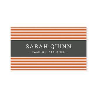 MODERN MINIMAL STRIPE orange dark gray white type