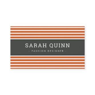 MODERN MINIMAL STRIPE orange dark gray white type