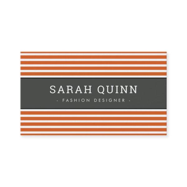 MODERN MINIMAL STRIPE orange dark gray white type