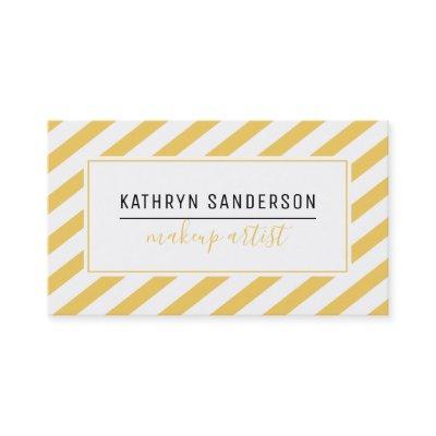 MODERN MINIMAL STRIPE simple mustard yellow white