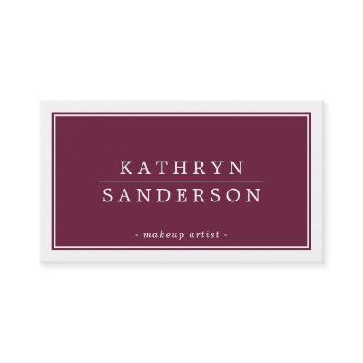 MODERN MINIMAL stylish border burgundy white type