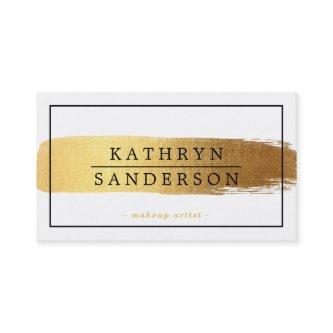 MODERN MINIMAL stylish border gold brush stroke