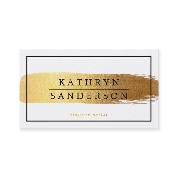 MODERN MINIMAL stylish border gold brush stroke