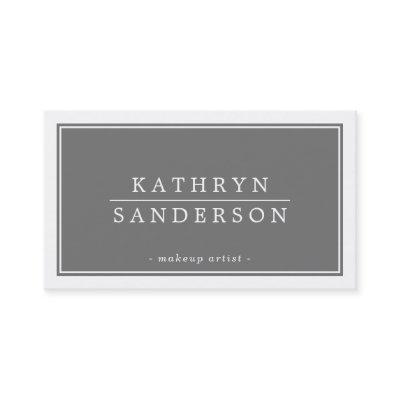 MODERN MINIMAL stylish border mid gray white type